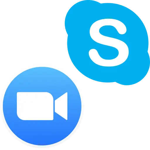 SkypeまははZoom